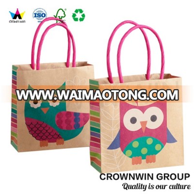 Custom Washable Kraft Paper Bag With Logo For Shopping CrownWin Packaging